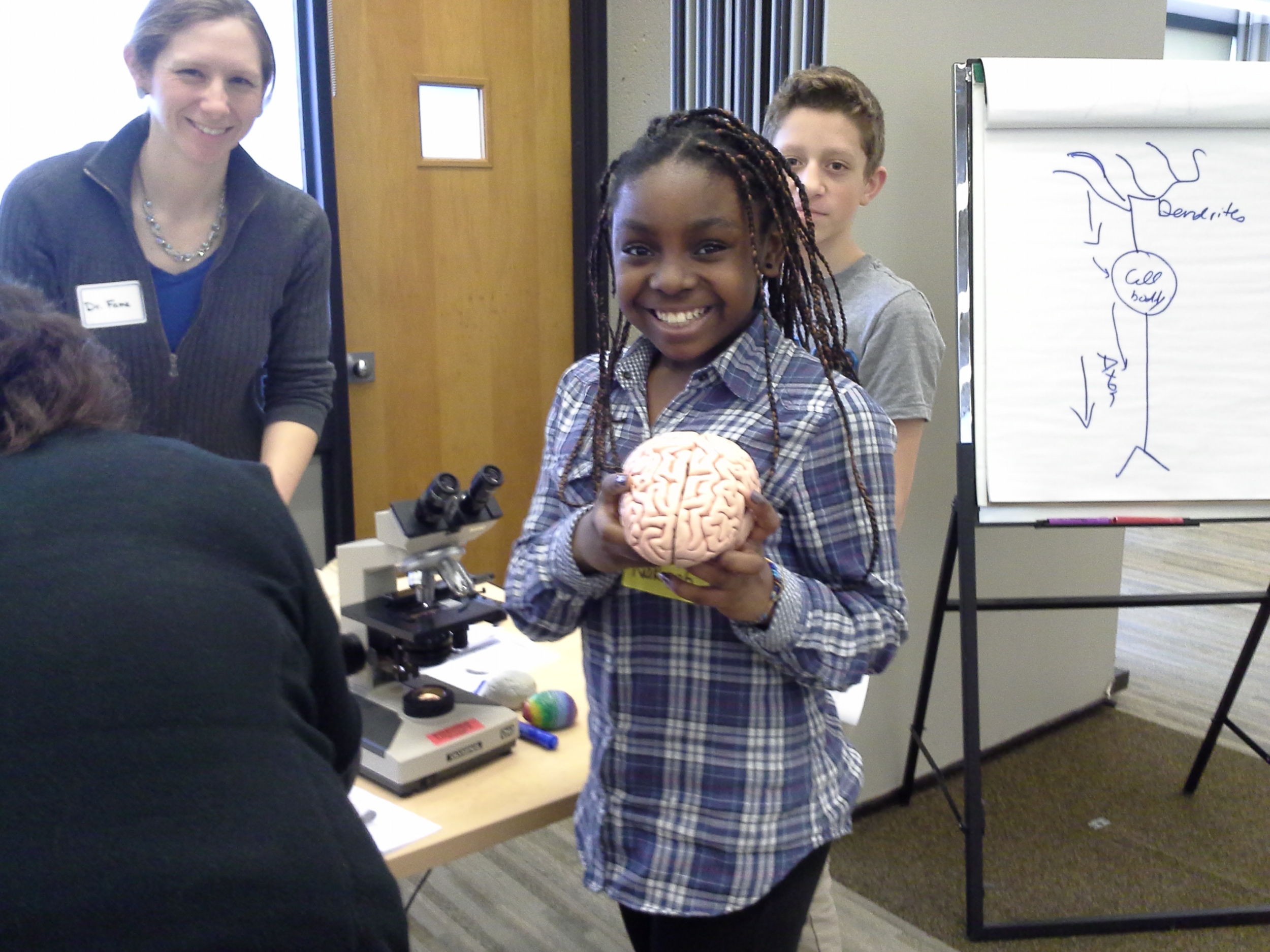 Brain Awareness Week 2013, visit from sixth graders from Salemwood School, Malden, MA