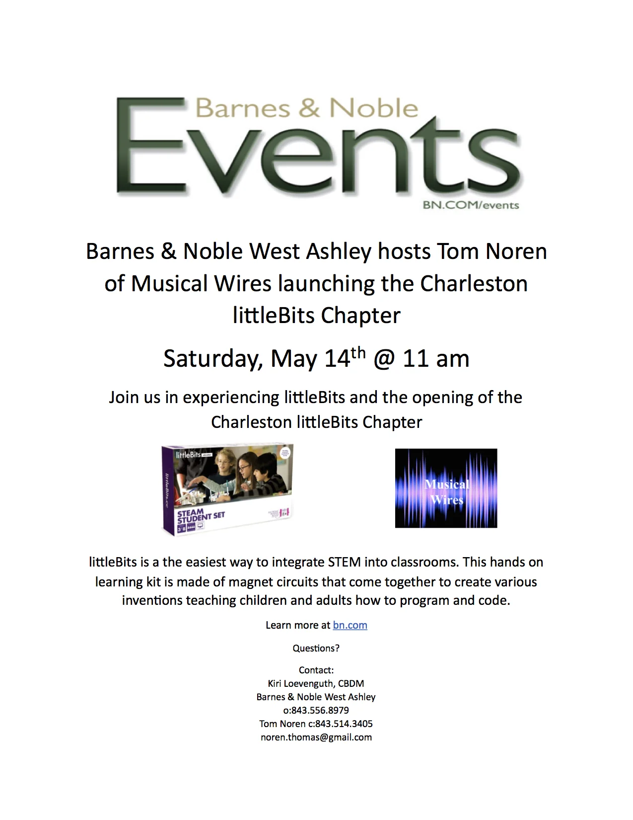 LittleBits Charleston Chapter Event, Come and Join Us!