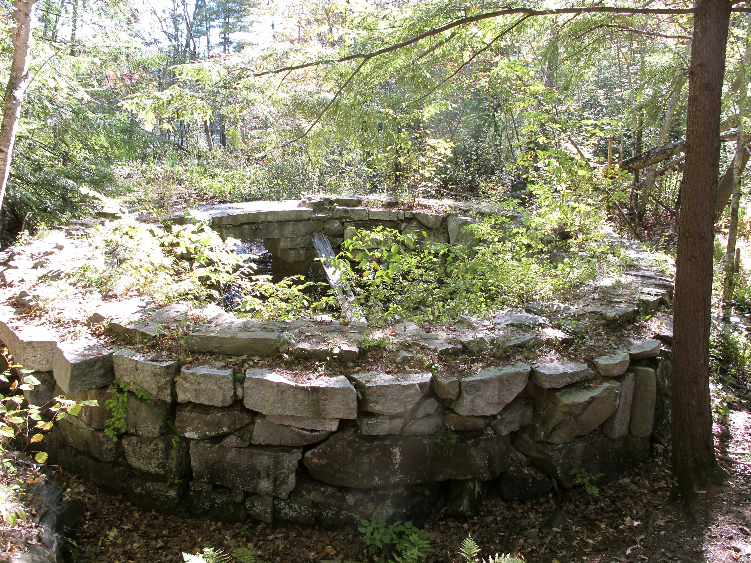  This is the remaining foundation of a round mill that was used to make gunpowder in Gorham.&nbsp; 
