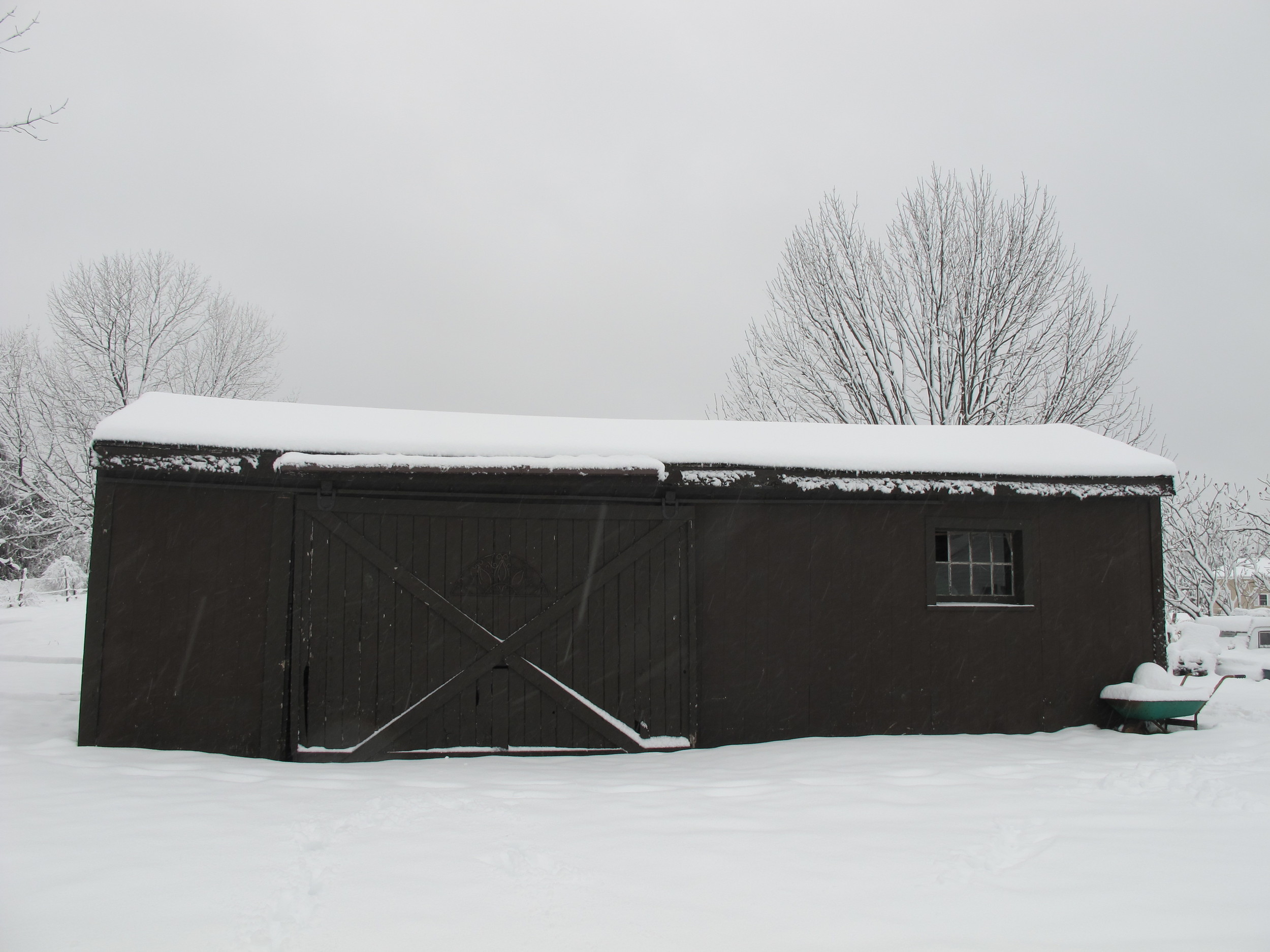  2011 photo: Over the years our barn has been home to cats, chickens, bunnies, a goat, a pony, and occasional field mice.&nbsp; 