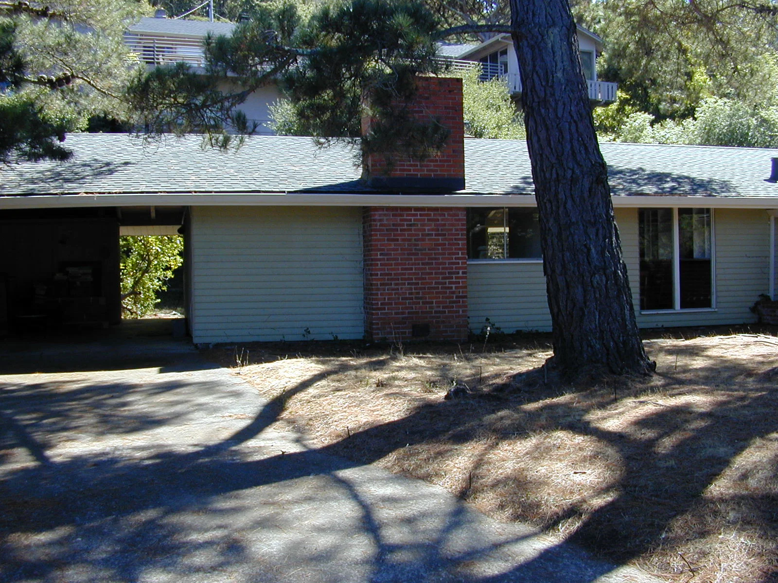 Front carport before