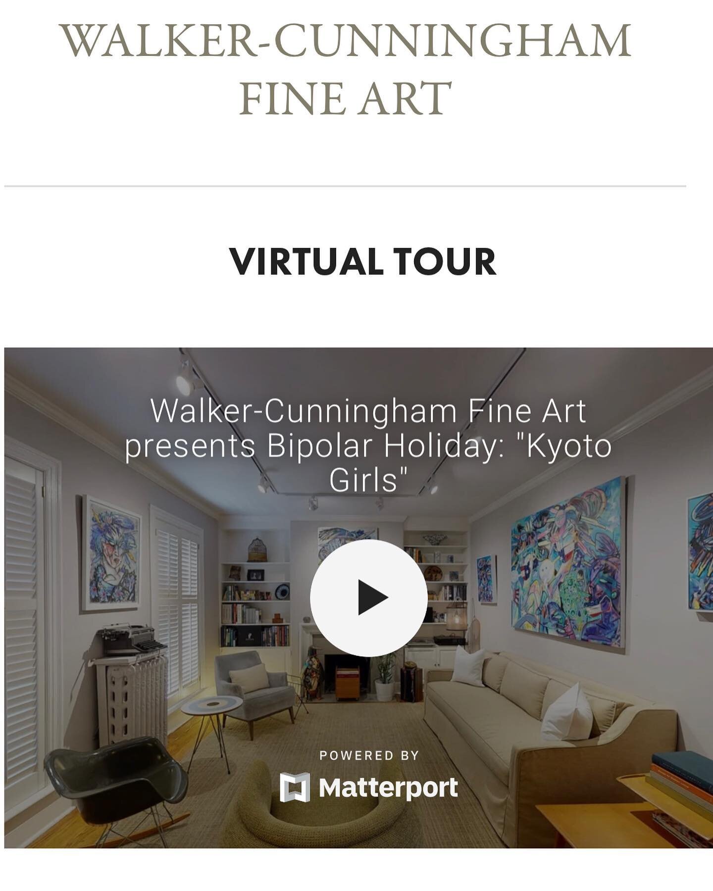 Take the virtual tour of Bipolar Holiday: Kyoto Girls pop-up ... float through the show via Matterport 3D and find clickable links on each painting to reveal details and pricing...Free domestic shipping through December 31. DM for details.
.
.
.
LINK