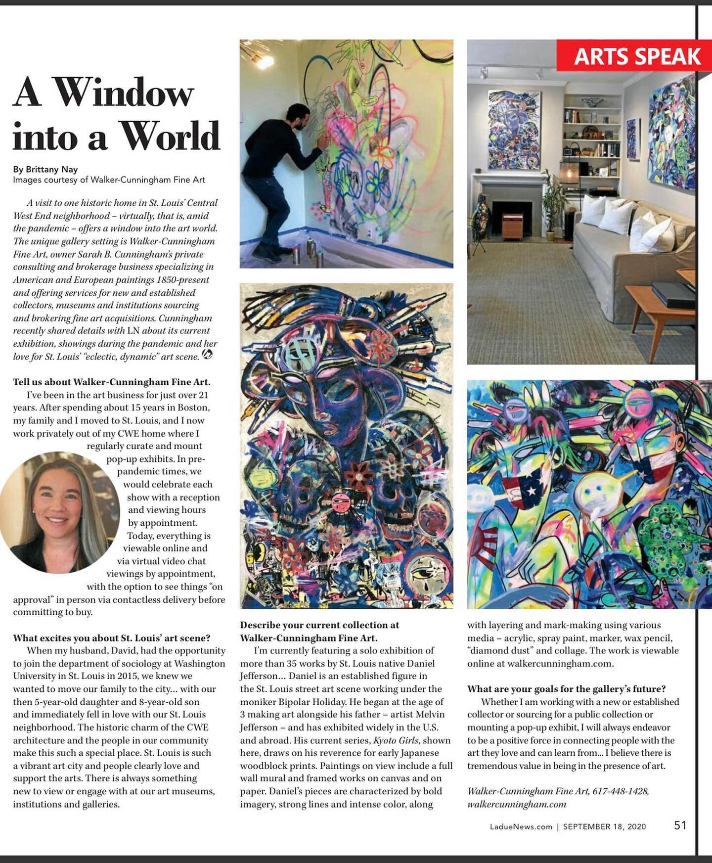 Thank you @laduenews for this Arts Speak feature! Loved having the opportunity to share a bit of my story and to highlight our @bipolar_holiday Kyoto Girls exhibit!
&bull;
&bull;
&bull;
#thankyou #presscoverage #currentissue #laduenews #artspeaks #ar