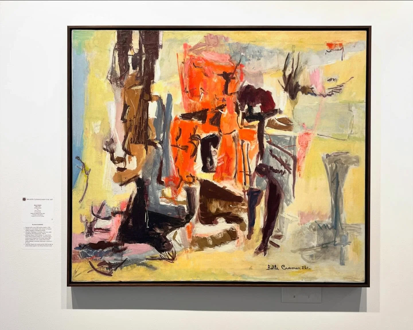 SOLD! Delighted to see these two prime examples of Belle Cramer&rsquo;s AbEx work recently acquired by a private collector &mdash; these paintings are the building blocks of a vibrant new collection for a buyer who is embarking on her collecting jour