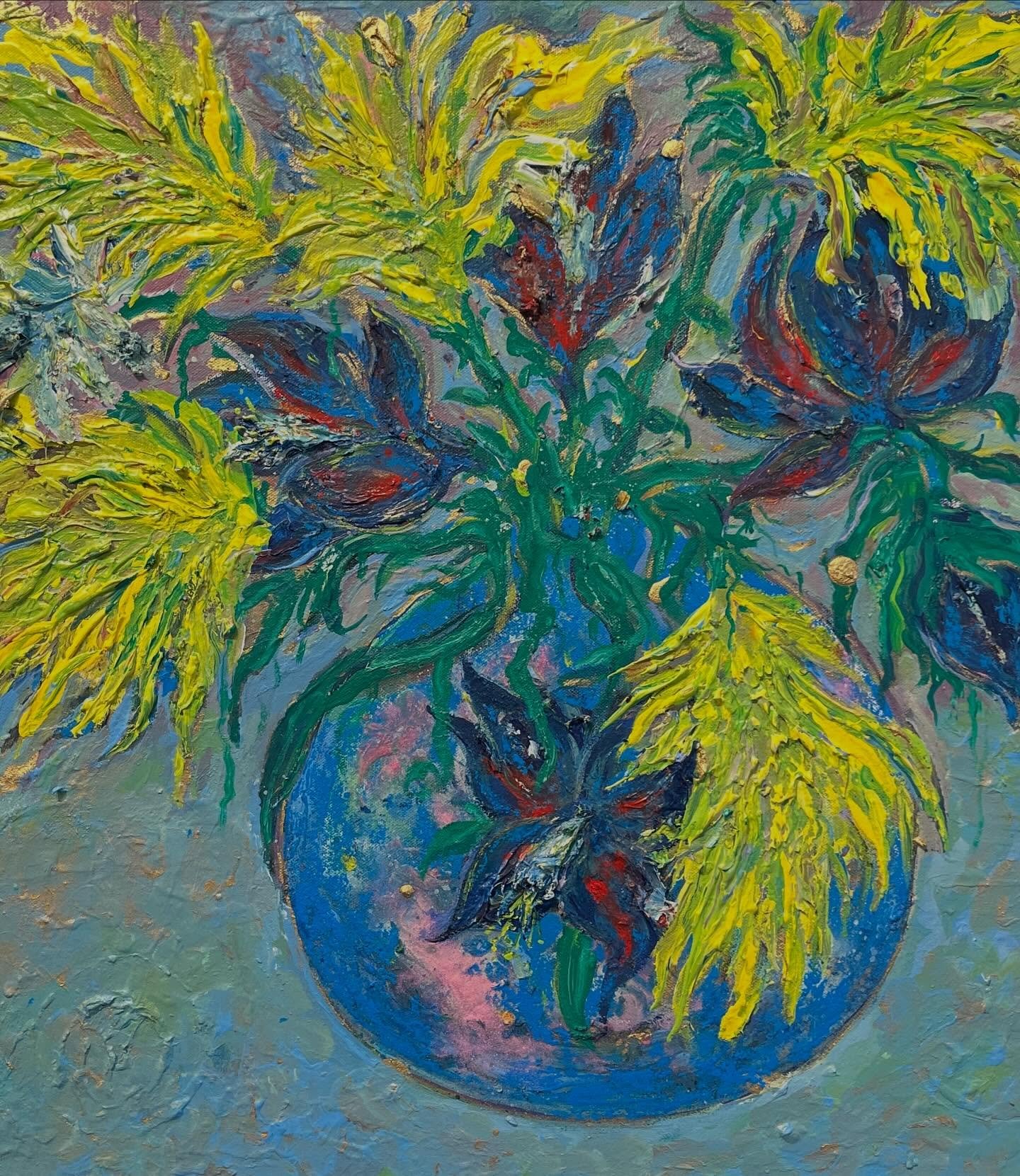 &bull;
Daniel Jefferson&rsquo;s latest series, started last year, is an inspired expression of emotion in floral still lifes.  Two works remain available. See them at link in bio.✨✨✨

#danieljefferson #contemporaryart #amerianart #streetart #outsider