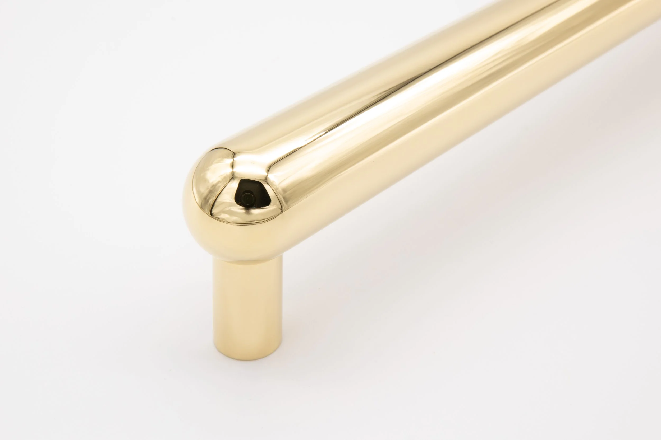 Convex Hardware Pull Detail with Polished Brass Finish