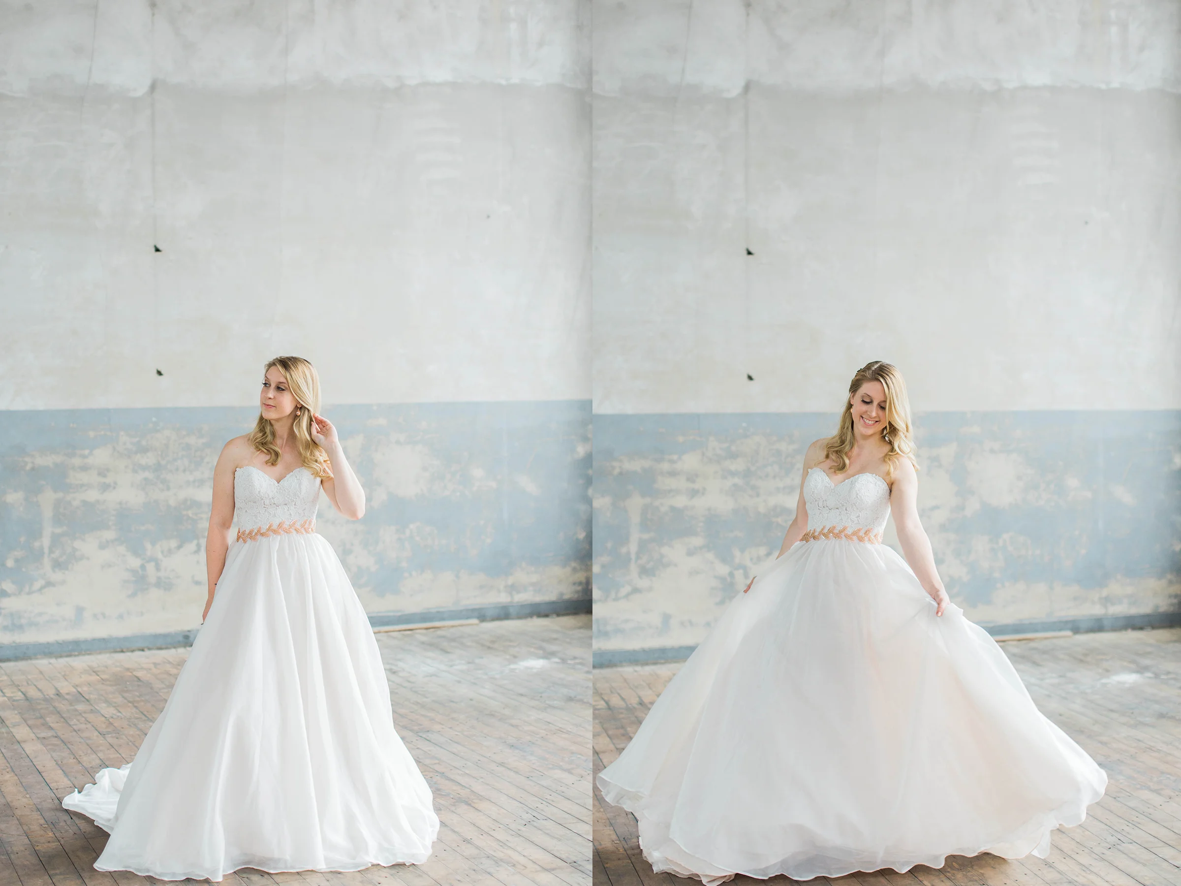 Beautiful bride in wedding dress at Taylors Mill