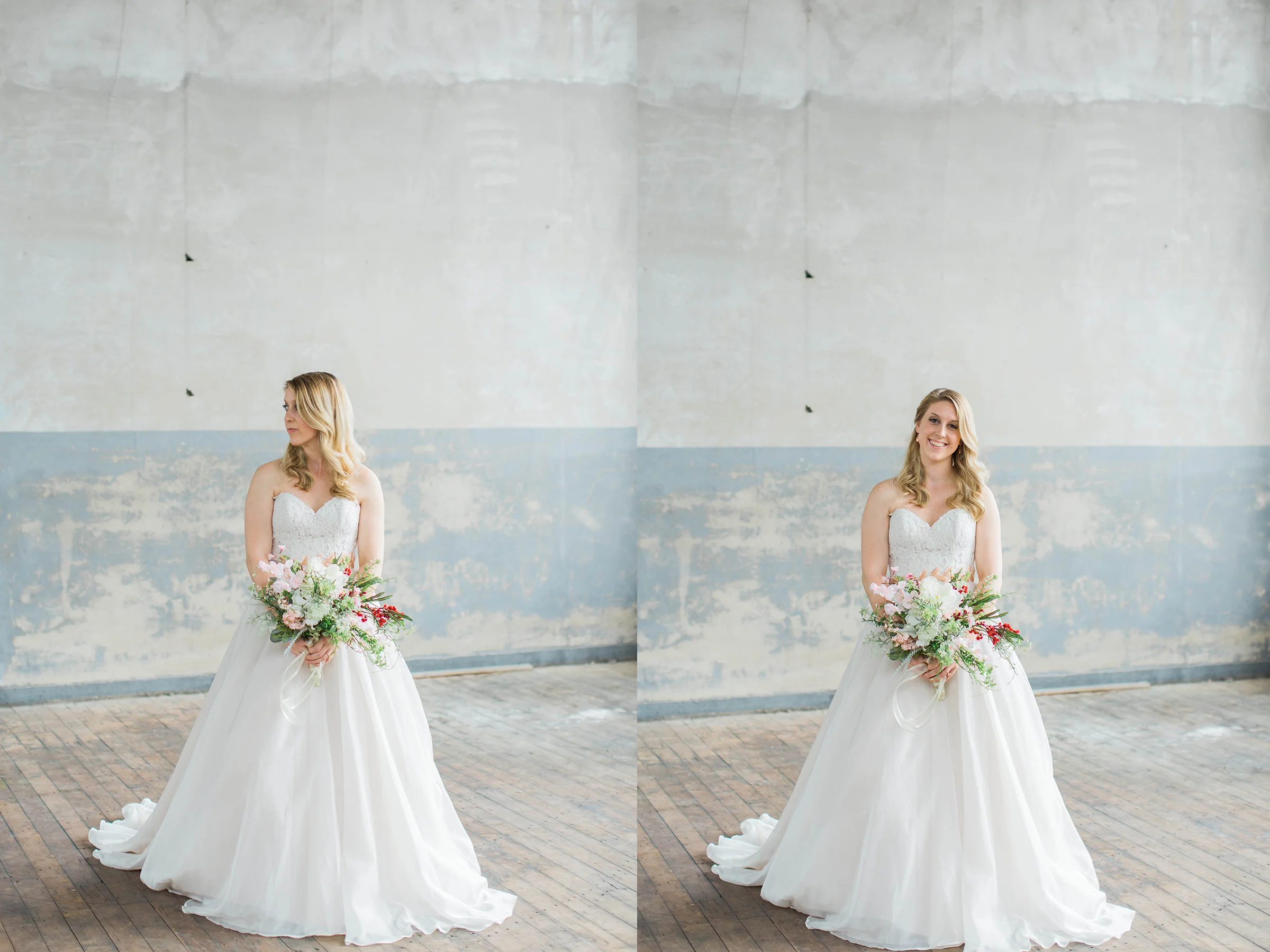 Beautiful bride in wedding dress at Taylors Mill