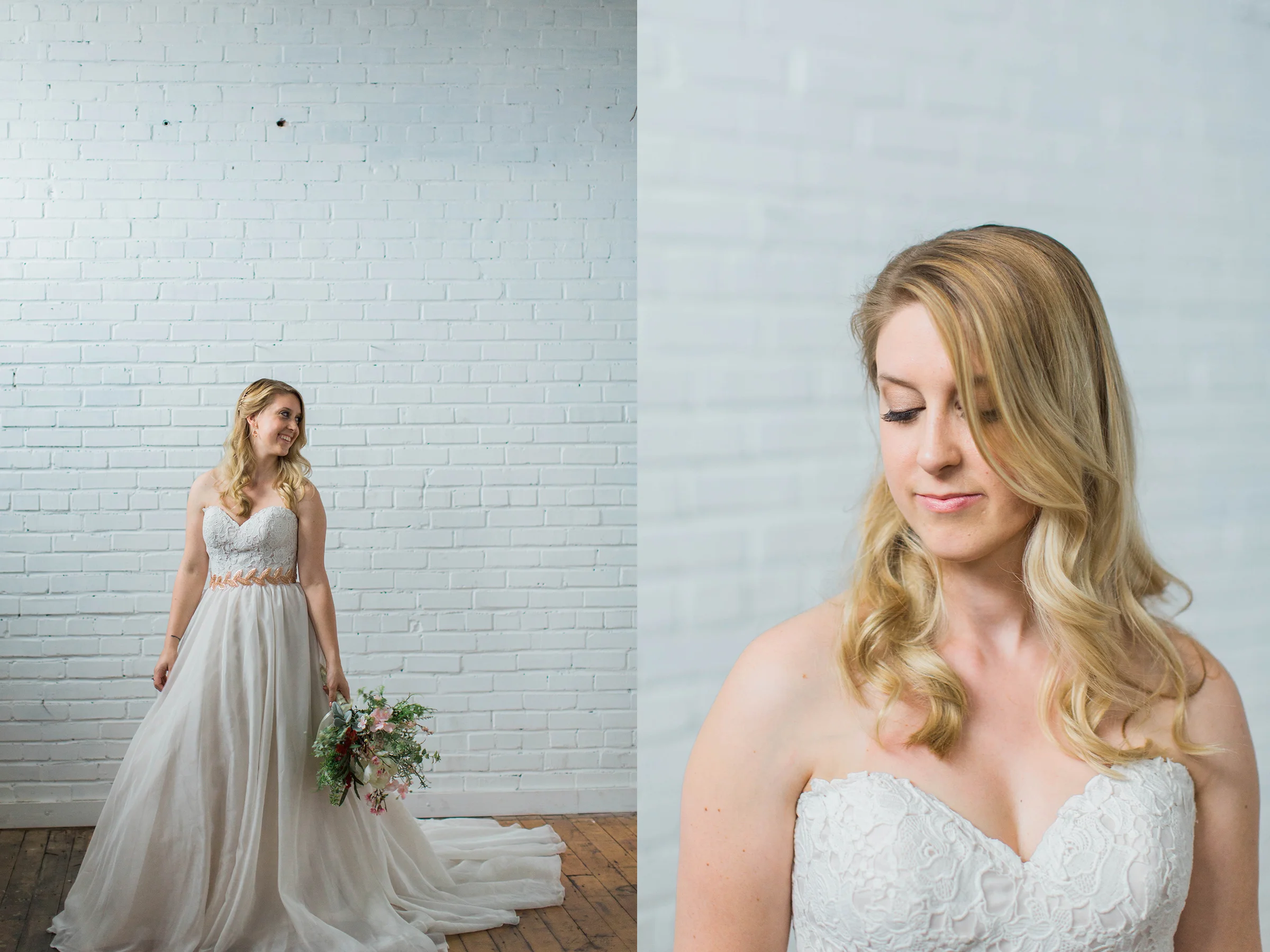 Beautiful bride in wedding dress at Taylors Mill