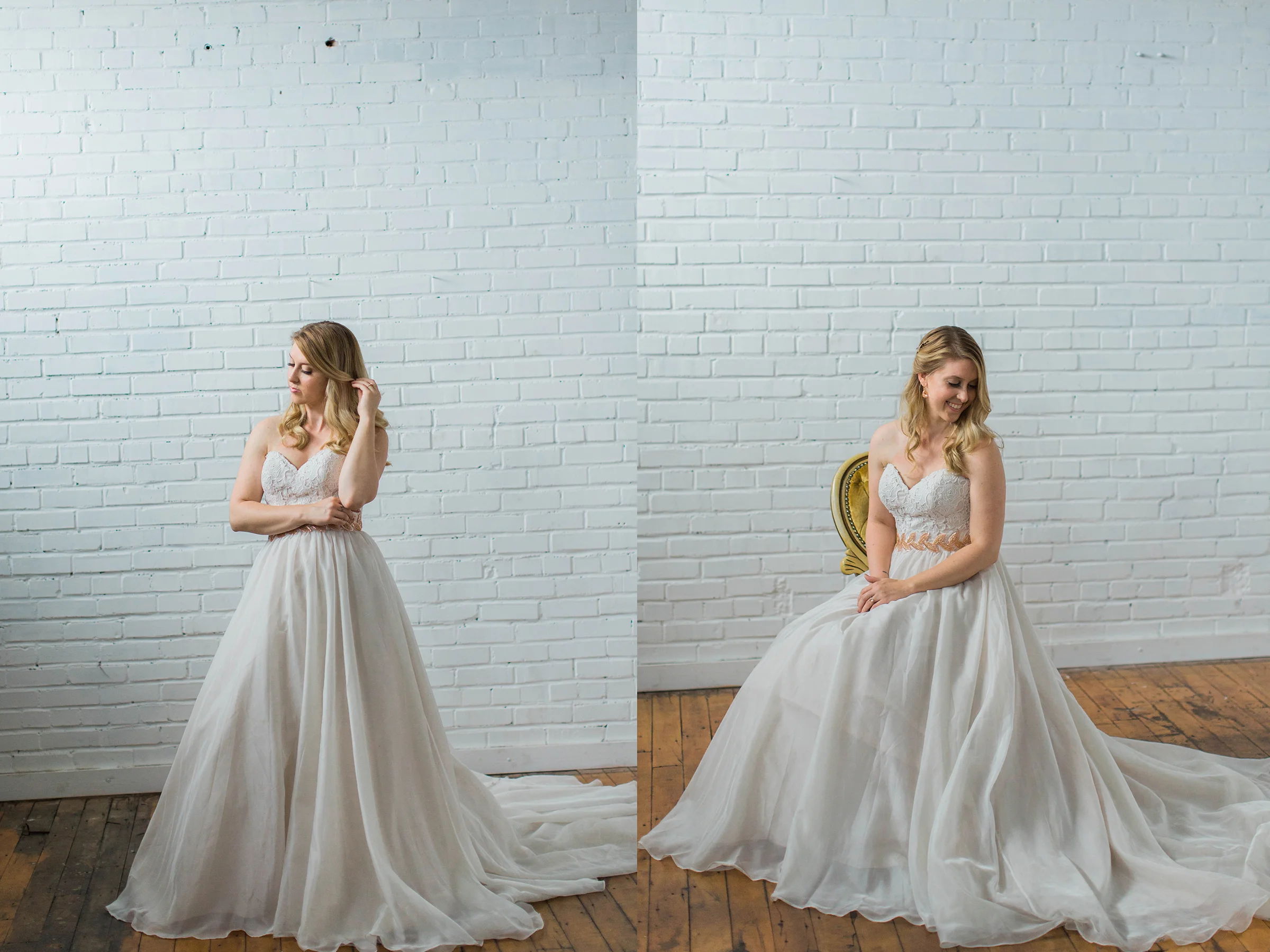 Beautiful bride in wedding dress at Taylors Mill