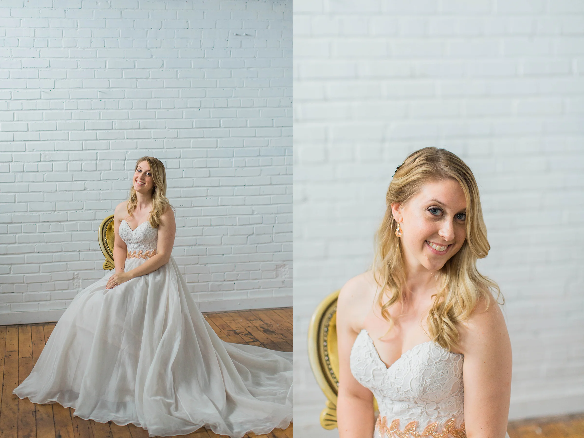 Beautiful bride in wedding dress at Taylors Mill
