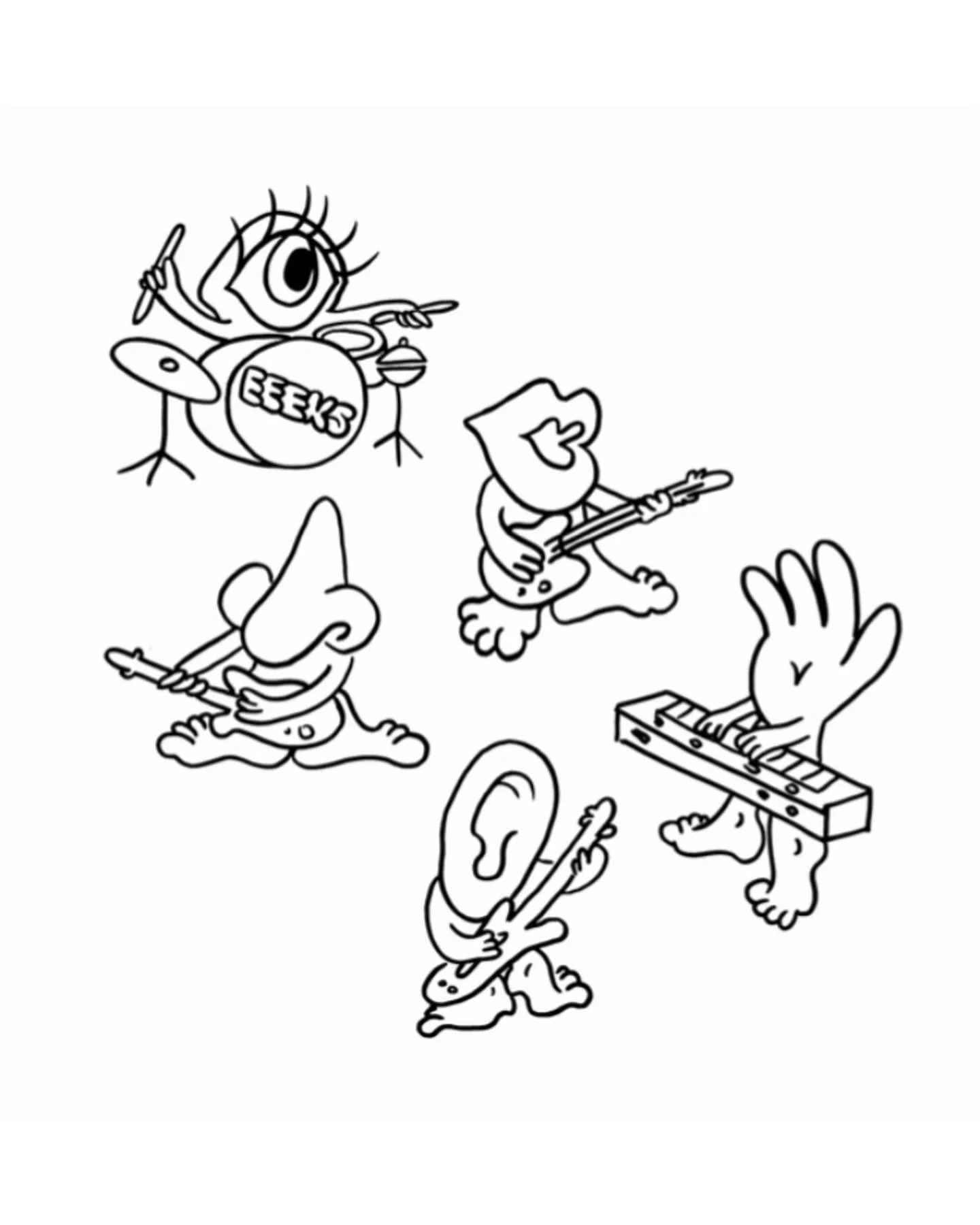 Some illustrations I did for @eeekstagram and their final forms featuring highly photogenic models @pylos2000 and Pac 🐈&zwj;⬛ . T-shirts screen printed by @luckyyluka, cups etched by @hydrate.co , totes screen printed by me with the help of @jwgroth