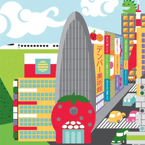 Japanese-Themed Mural (detail)