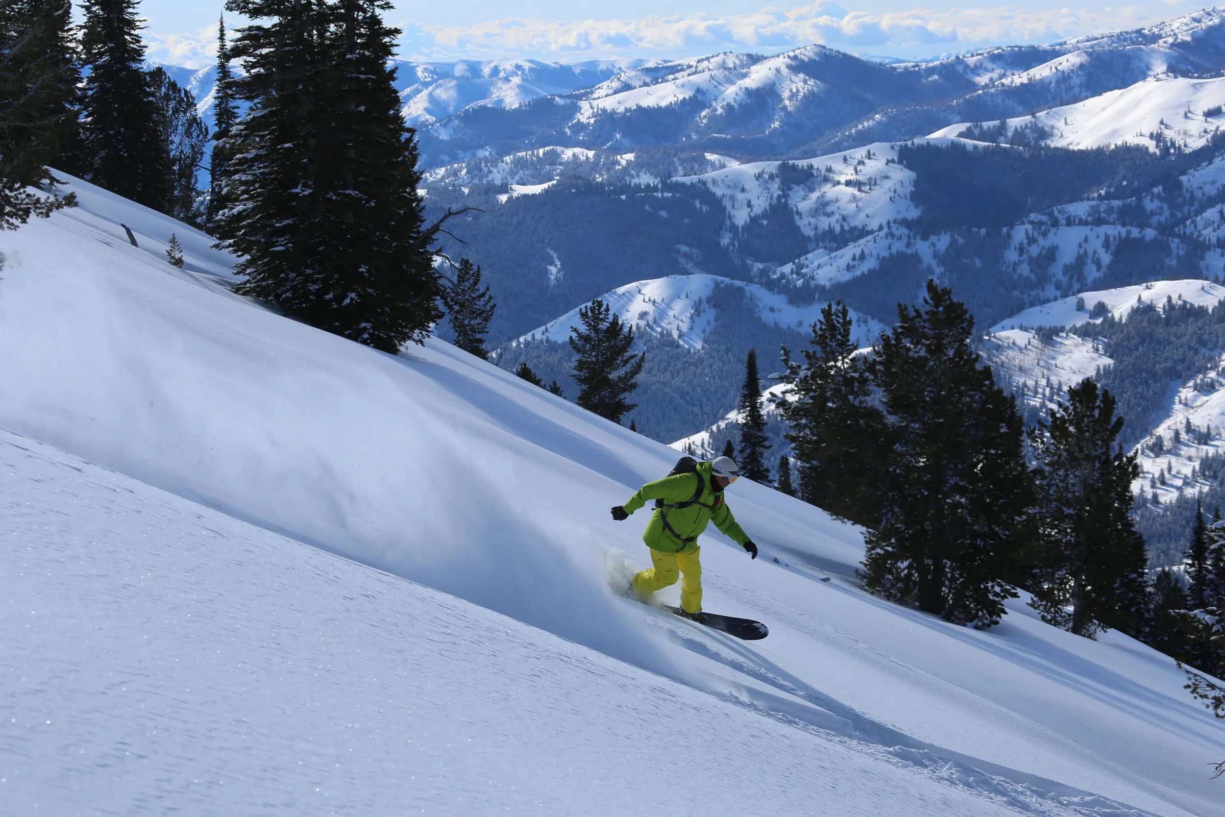 SVHS client Jay Fries ripping Idaho Backcountry