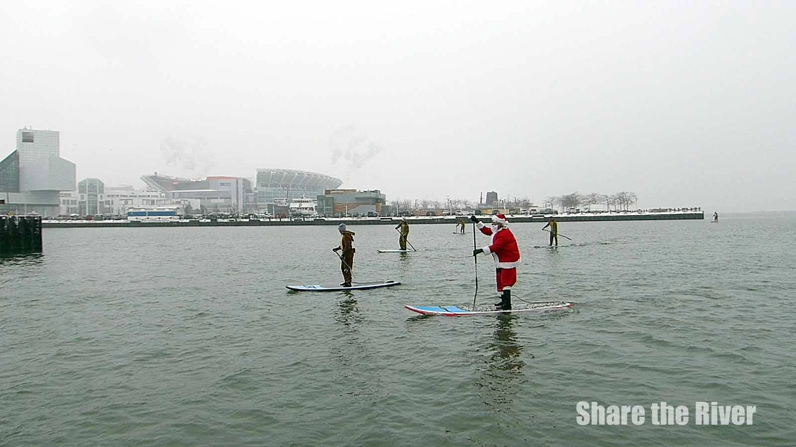 Nalu Santa Paddle Delivers Christmas Cheer to Suffering Browns Fans