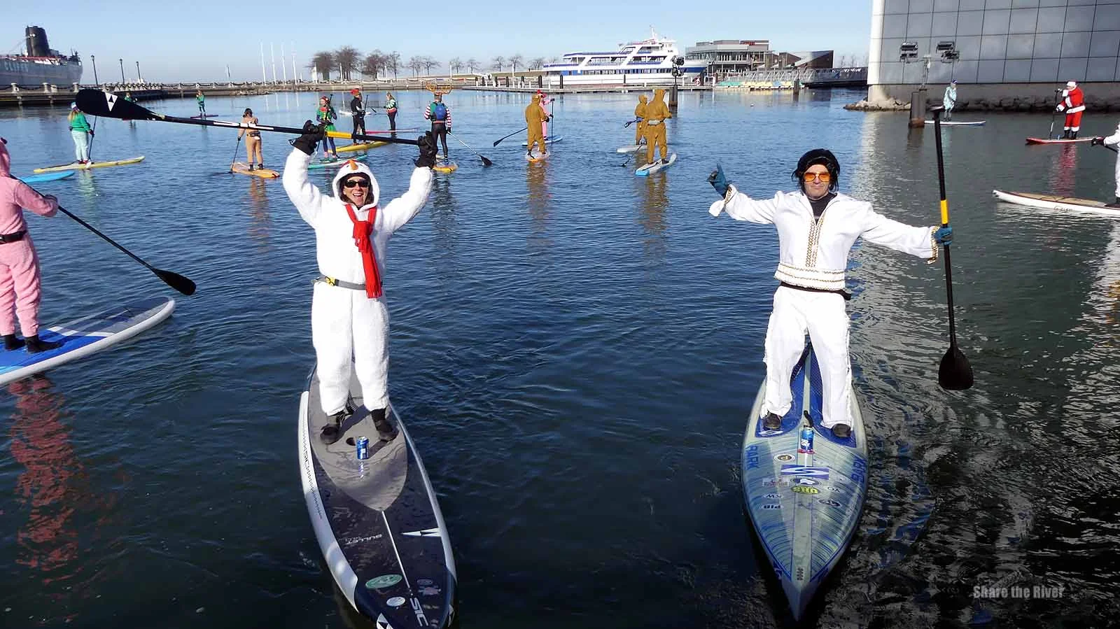 4th Annual Santa Paddle Brings Christmas Cheer to Browns Tailgaters