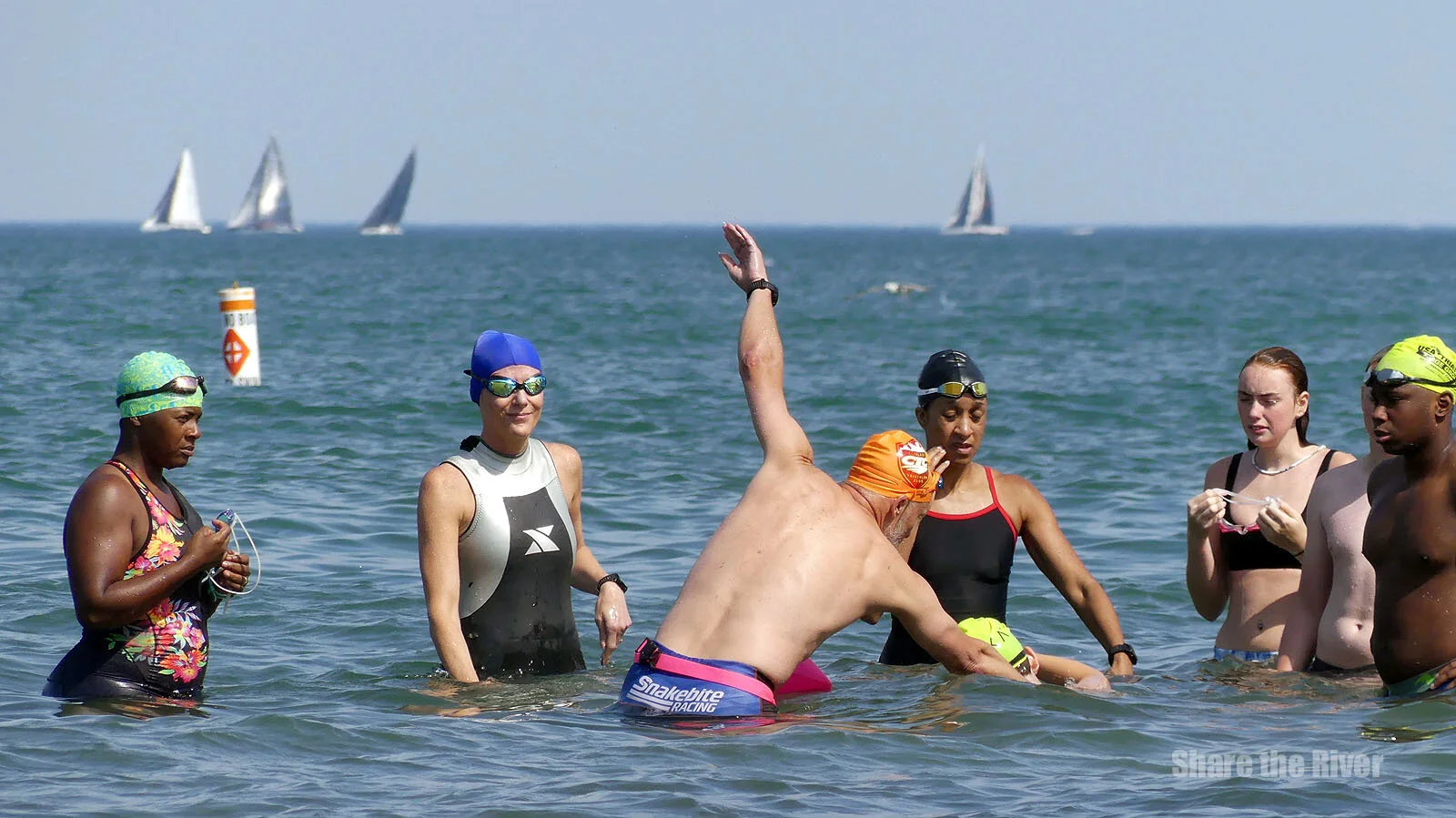 Kids That Tri Cleveland Gets Kids Out for Open Water Swimming in Lake Erie Before Tri CLE Rock Roll Run Triathlon