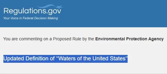 Make your voice heard TODAY on proposed Clean Water Act revision!
