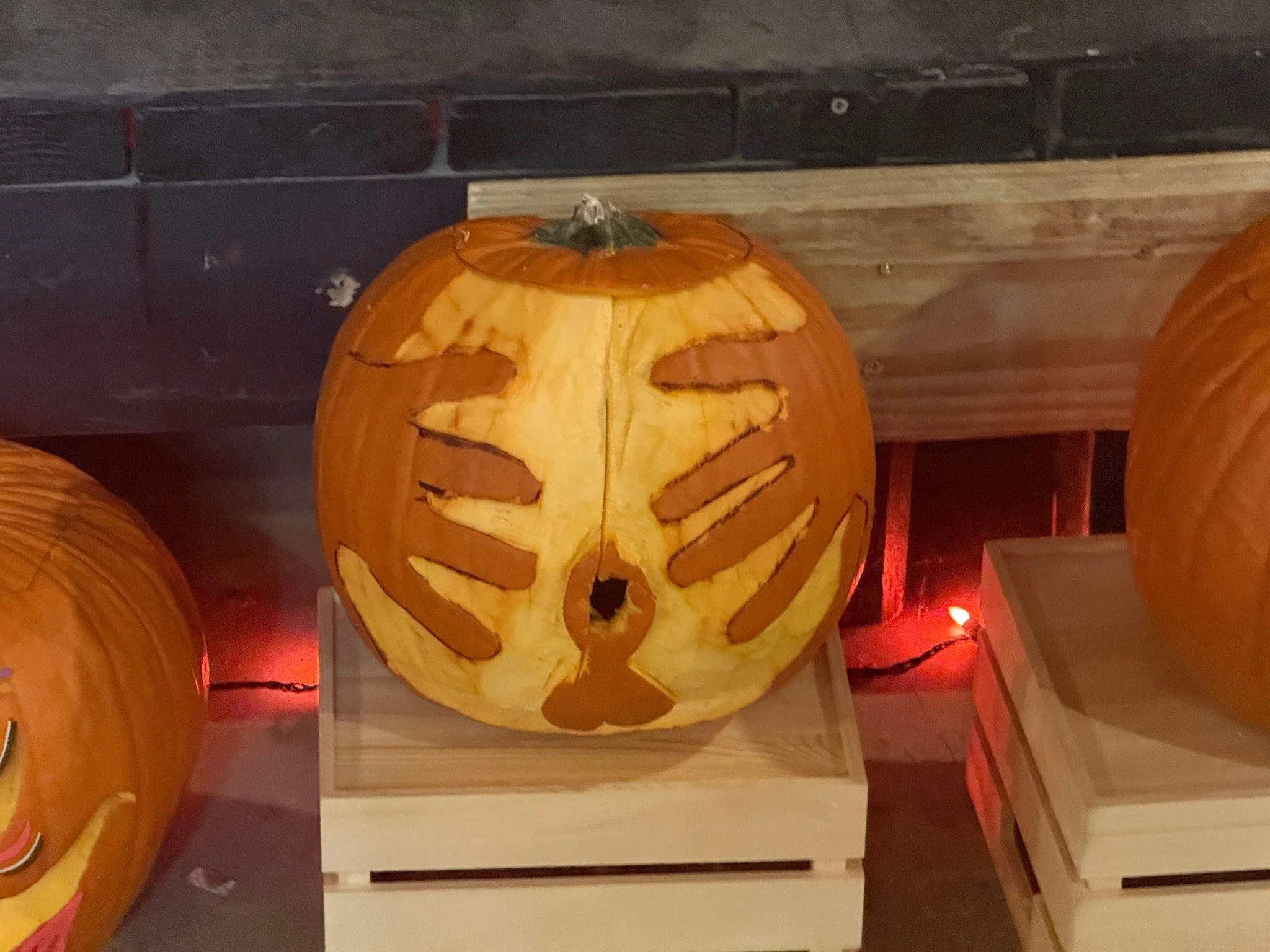 This pumpkin from the pumpkin carving contest yesterday was... Obviously my favorite. 🤣🤣😈🥵