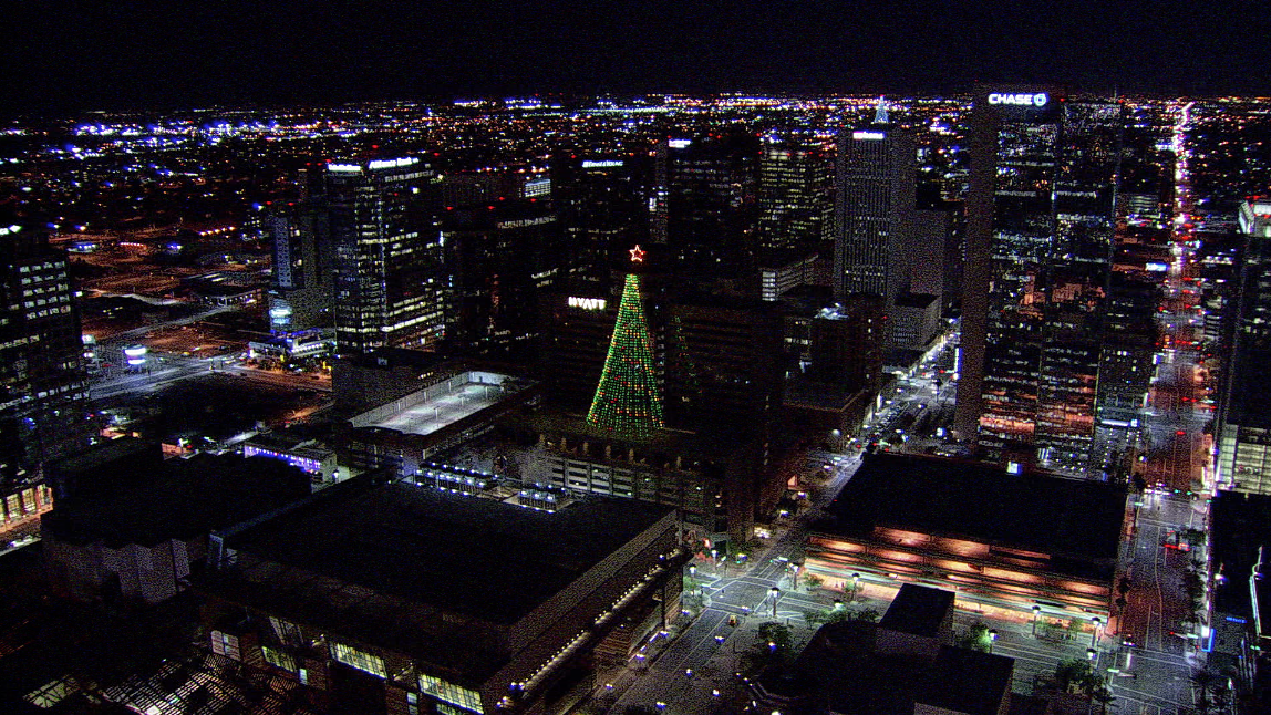 Downtown Phoenix around Christmas