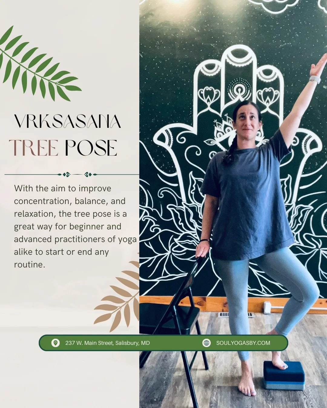🌳✨ ROOT DOWN, RISE UP ✨🌳

Tree Pose isn&rsquo;t about perfect stillness &mdash; it&rsquo;s about finding your center in the wobble.
Whether you&rsquo;re using a chair, a block, the wall, or nothing at all&hellip; you&rsquo;re still growing. 🌱

Eve