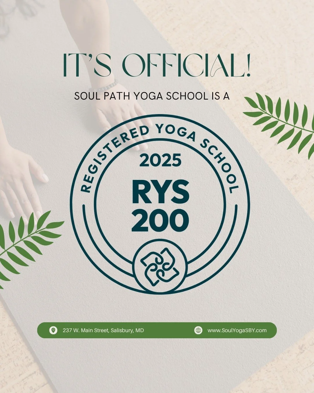 We are thrilled to share that Soul Path Yoga School is now officially a Registered Yoga School (RYS) with Yoga Alliance! 🧘&zwj;♀️🌿

This means our 200-hour training meets Yoga Alliance&rsquo;s standards for a well-rounded, thoughtful, and comprehen