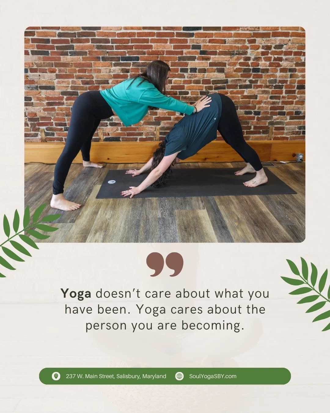 That gentle hand on your back. That steady breath in your ear. That quiet reminder that you are supported.

In moments like this, yoga becomes more than shapes &mdash; it becomes a practice of trust, presence, and being seen exactly where you are.

E