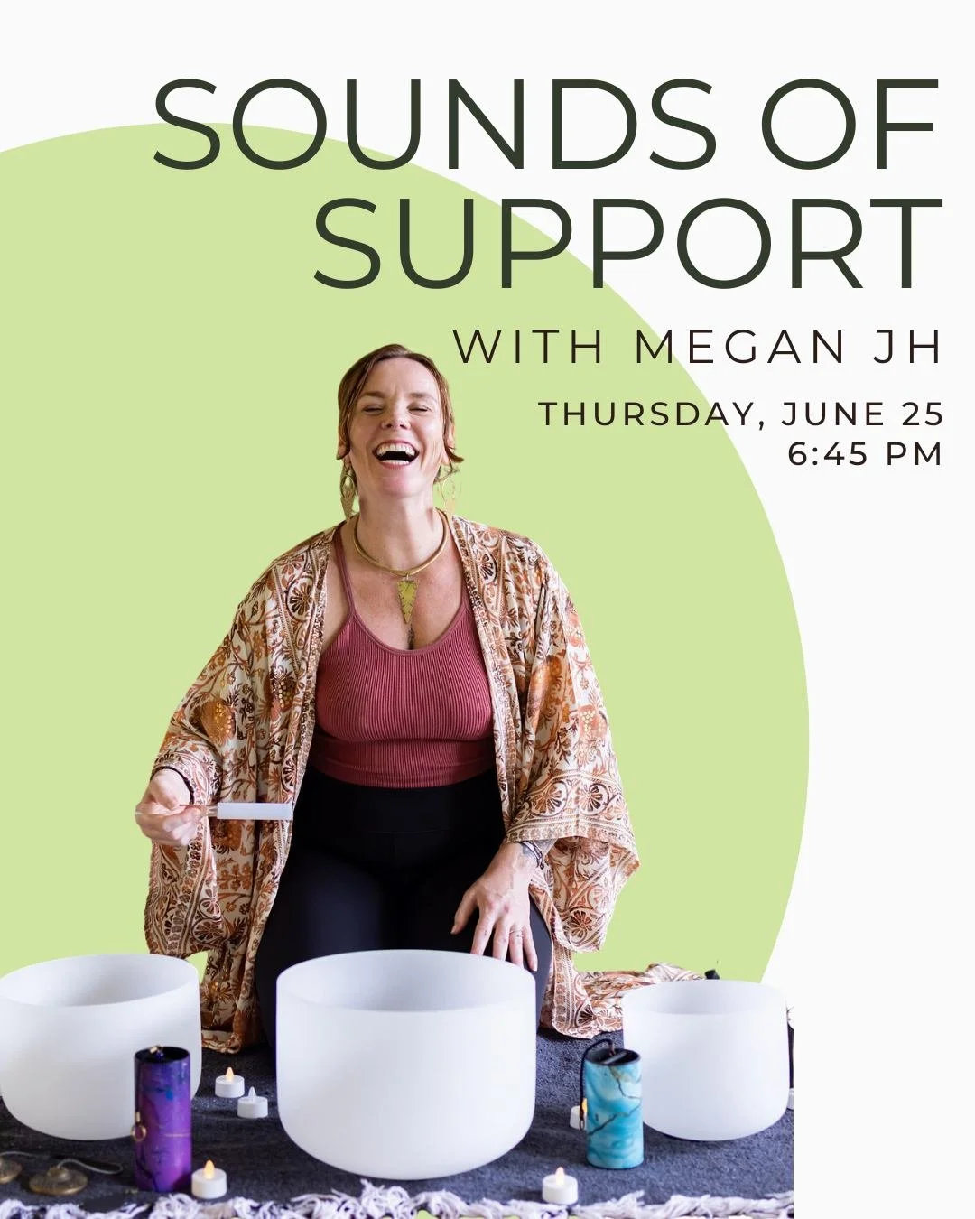🎶💛 SOUNDS OF SUPPORT 💛🎶

Some journeys come full circle.

Before Megan J. Hoeffner founded The Embodied Warrior, led international retreats, and trained practitioners around the world in yoga and sound healing, she was a student at Soul Yoga.

Th