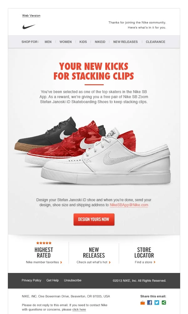 nike email addresses