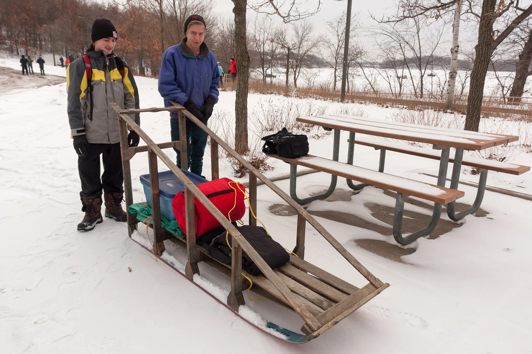 Erik C and Erik J represent Troop 370 at the 2015 Klondike Derby