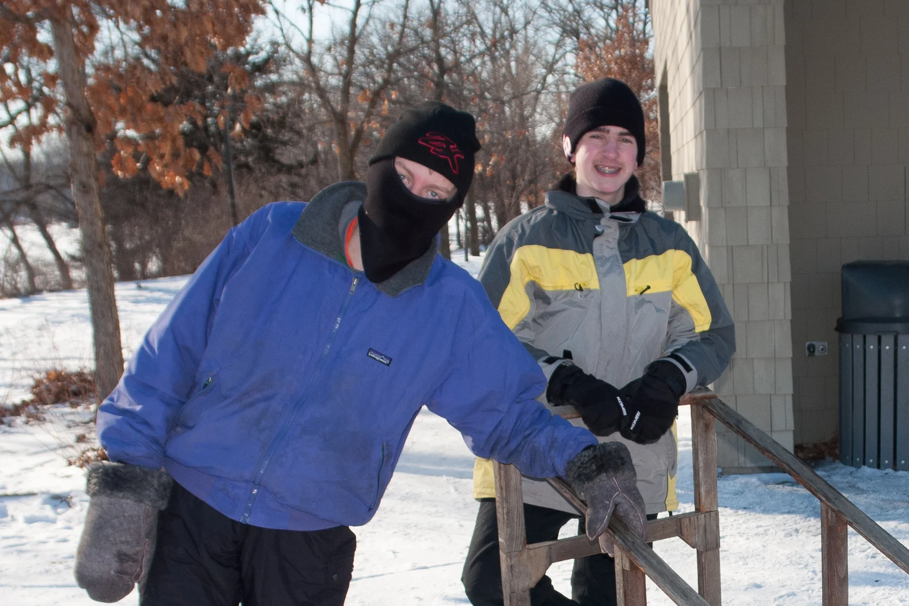 Troop 370 contestants Erik J and Erik C successfully complete the required stations.