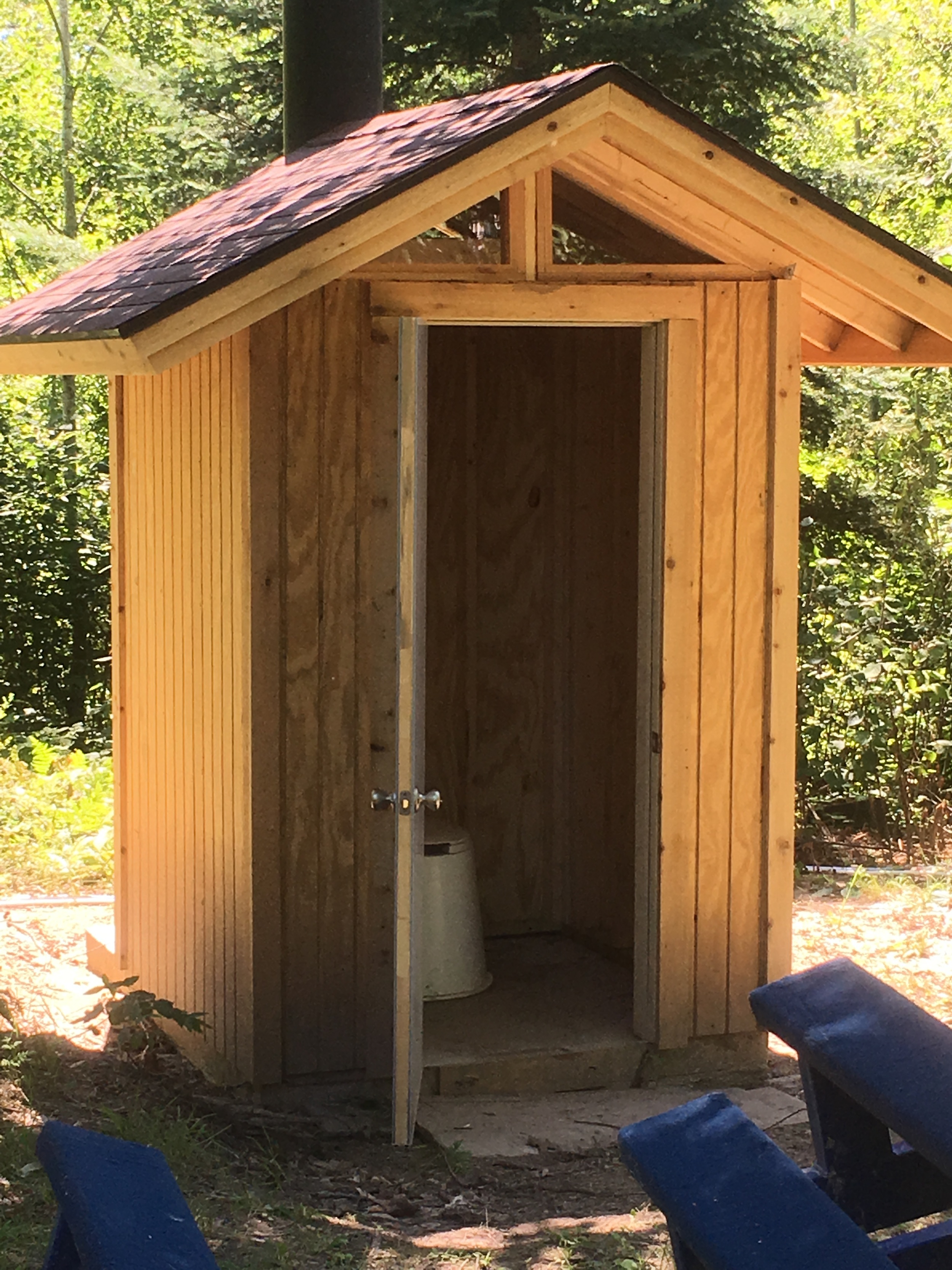 new latrine at the parking lot. 