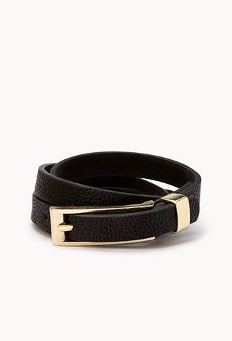   Forever 21 Skinny Black Belt  