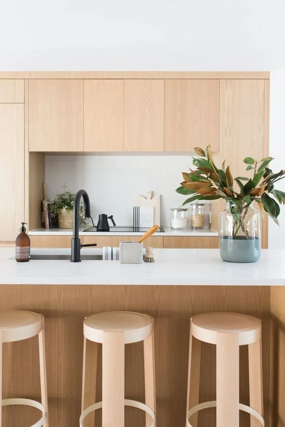 kitchen with no hardware