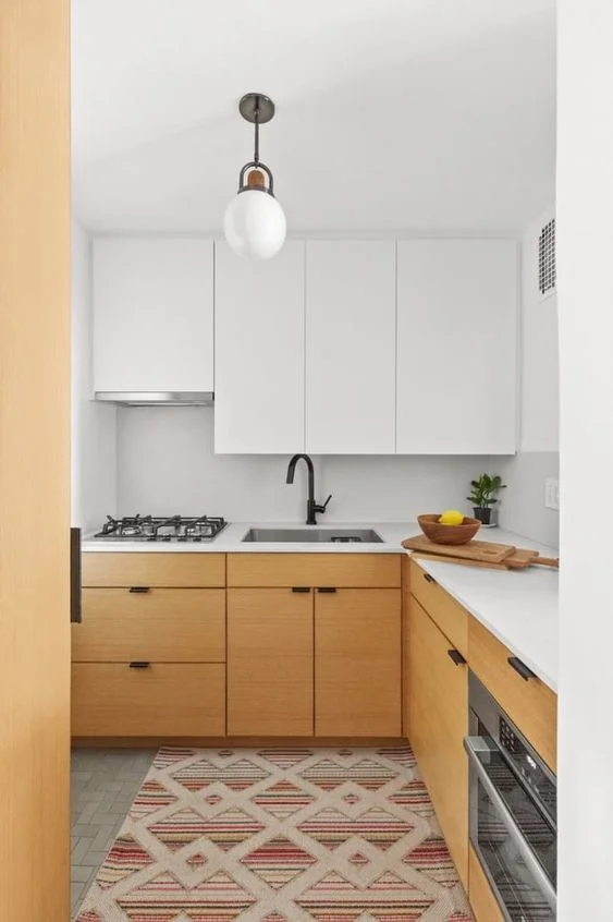 kitchen with minimalist hardware