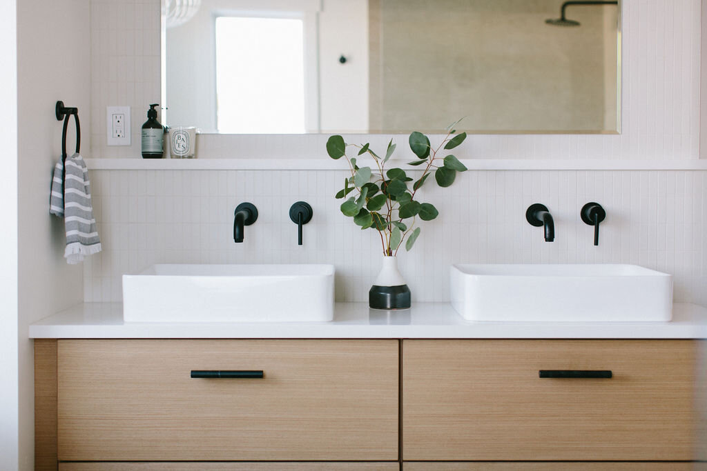 光橡木浴室盥洗台