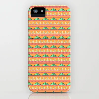 Orange Tribal Triangles