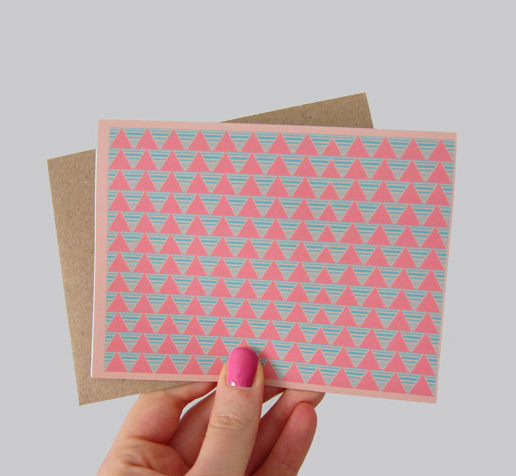 Coral and Teal Triangles