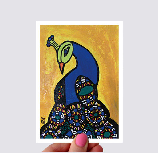 Stained Glass Peacock