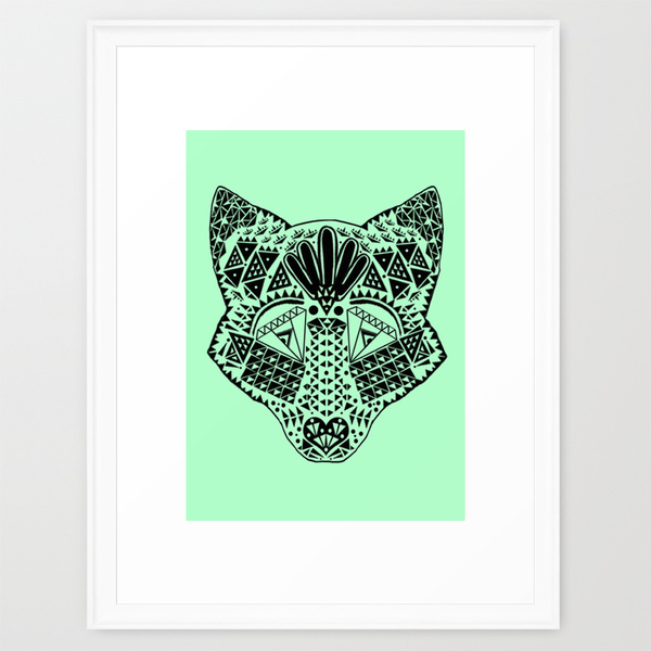 Mint Wolf Head