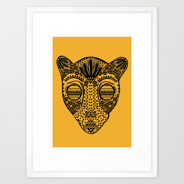 Black and Gold Jaguars Head