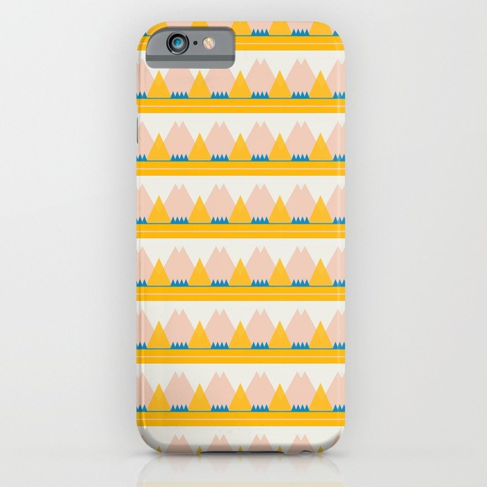 "Pink and Gold Mountains" - iphone case