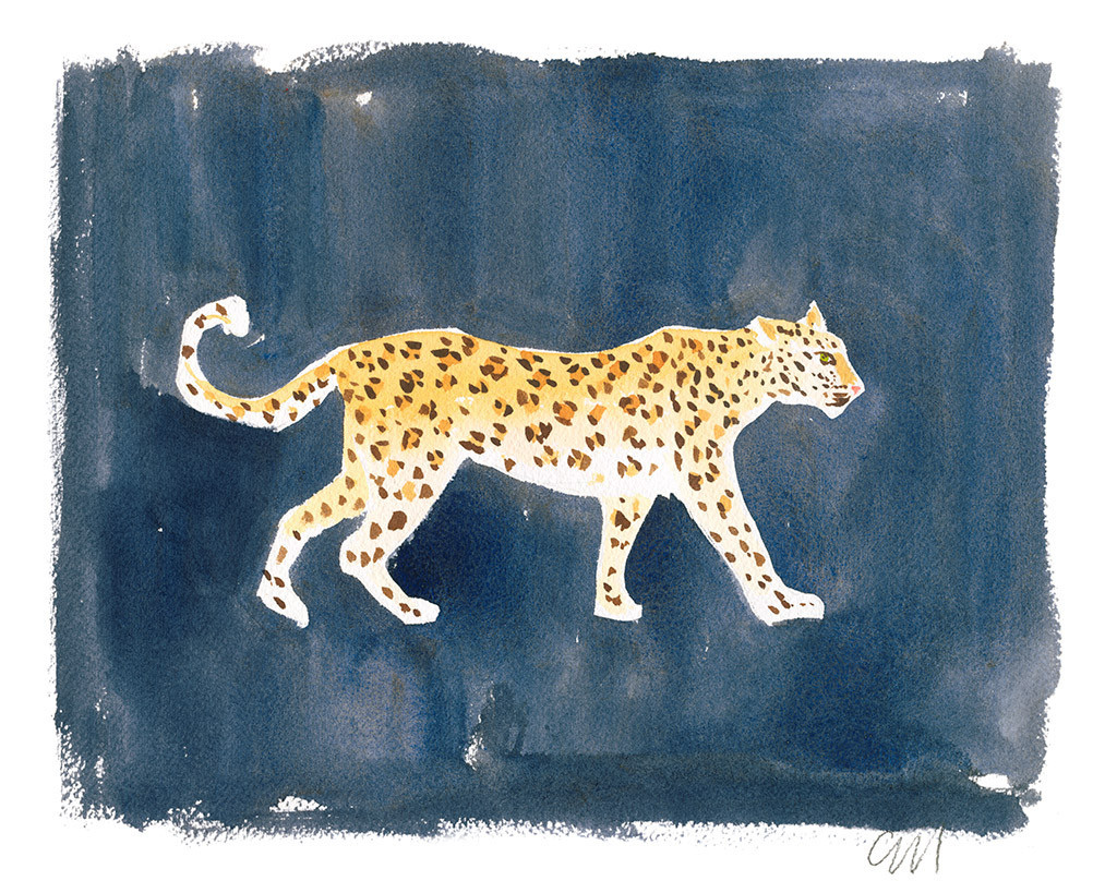 "Leopard on Ink" by Caitlin McGauley