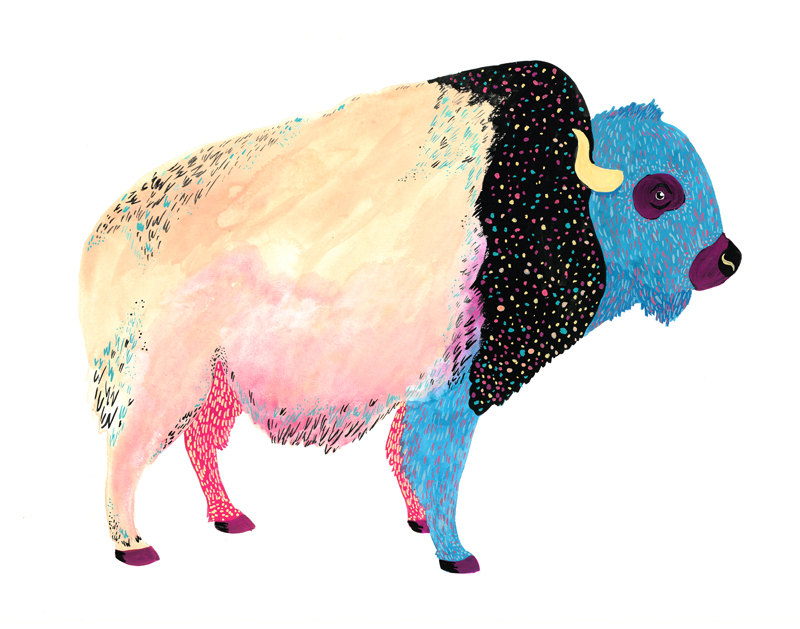 "Cosmic Buffalo Print" by Melinda Boyce