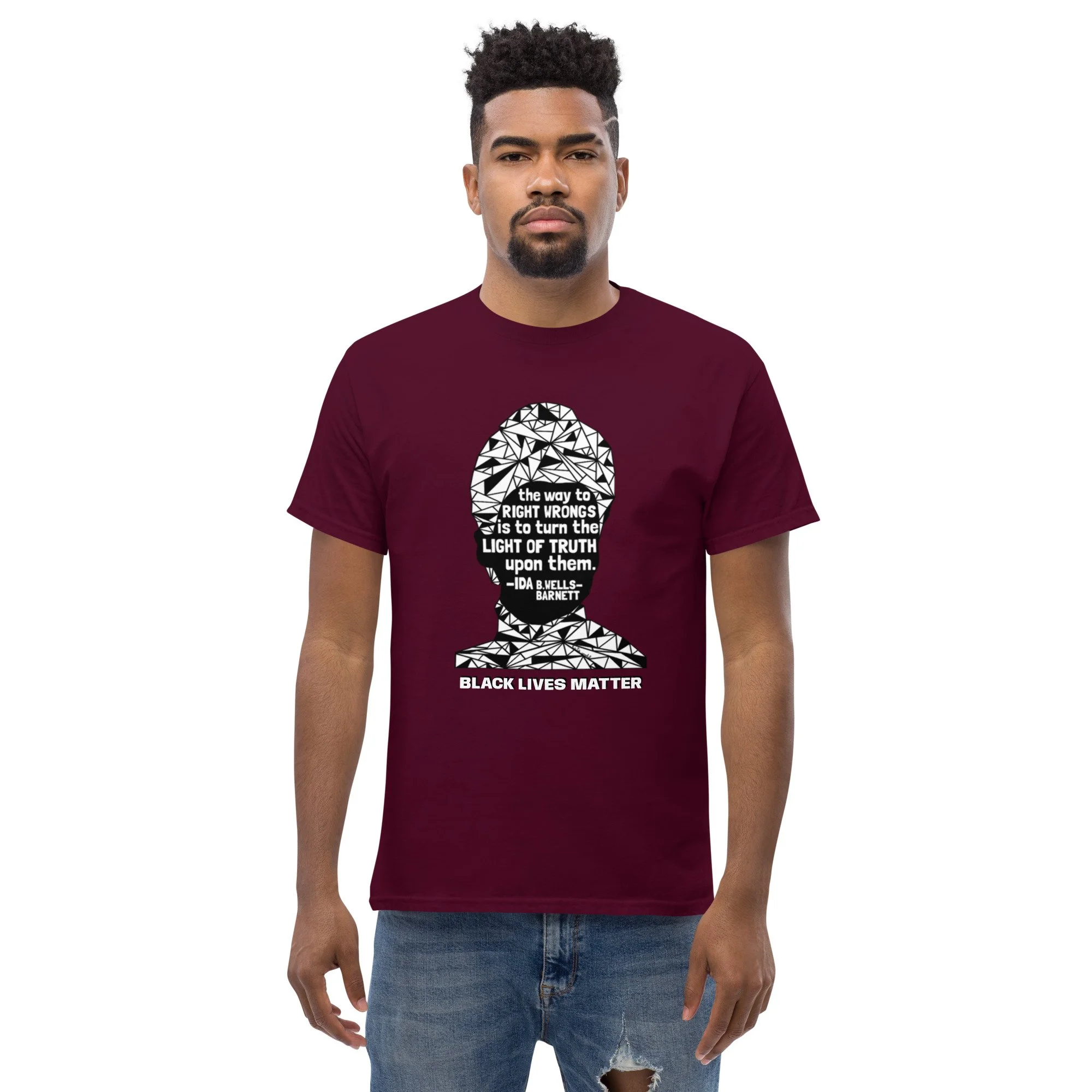 unisex-classic-tee-maroon-front-6a29f2587695a.jpg