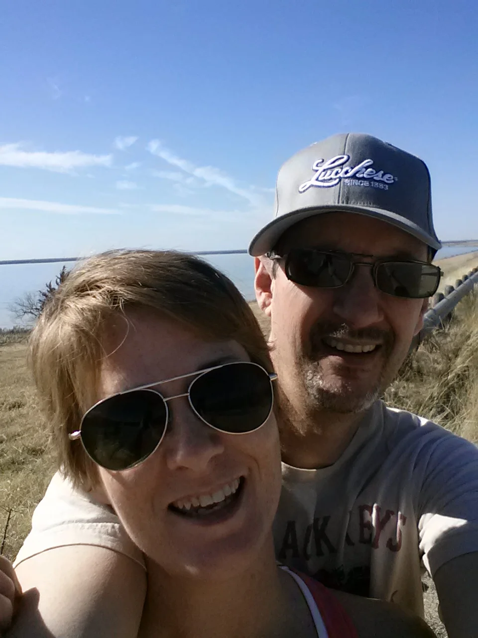 Me and Andy, out for a walk on Martin Luther King, Jr. Day. See, I'm healthy! 