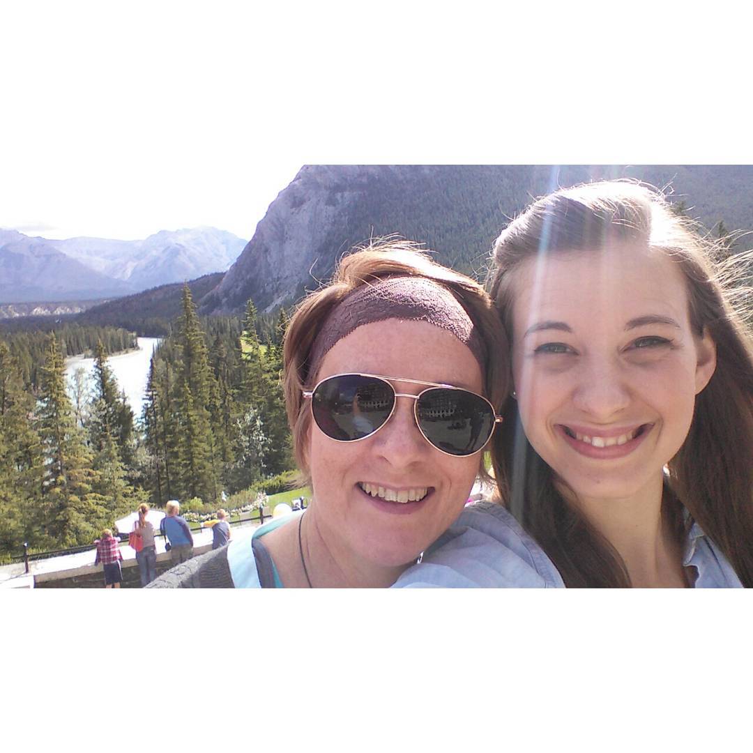 me and my girl, on the terrace of the Banff Springs Hotel a few weeks ago