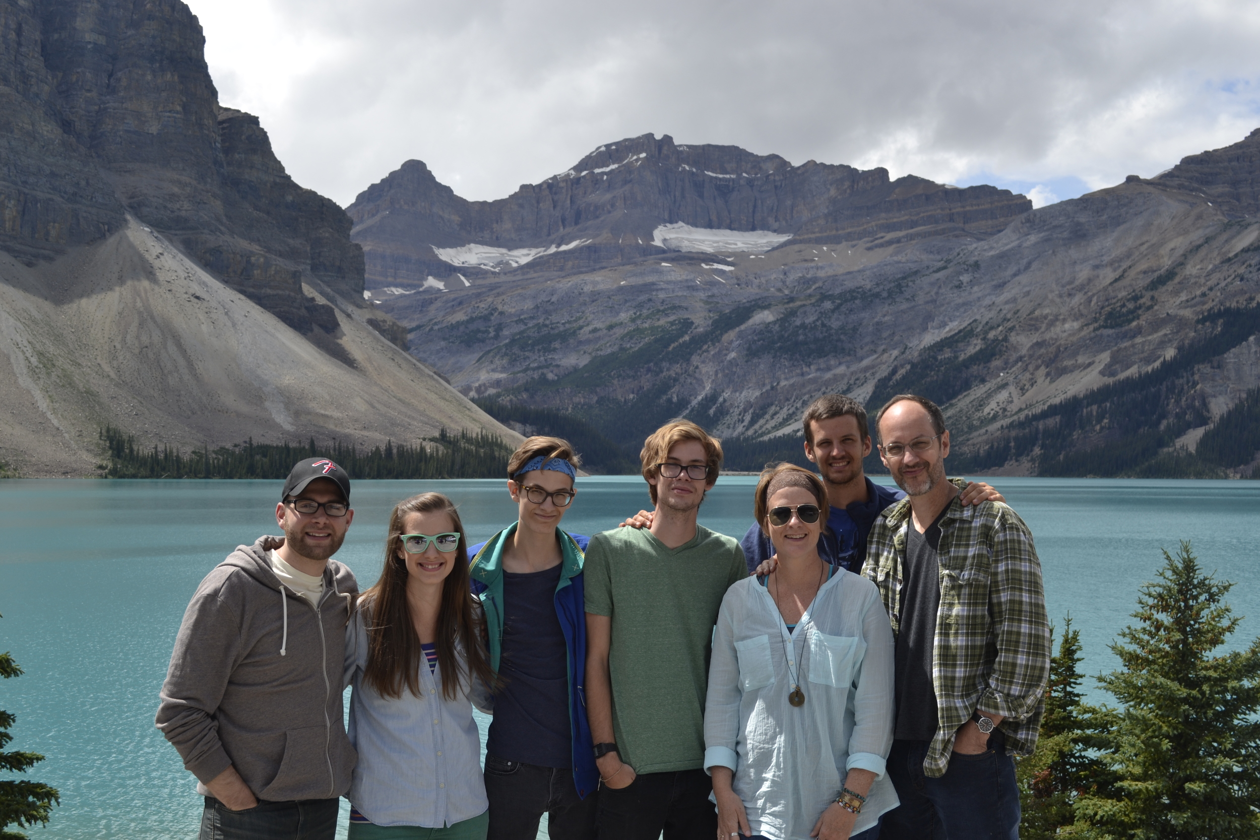 me with my favorite people, Bow Lake, Banff National Park, Canada