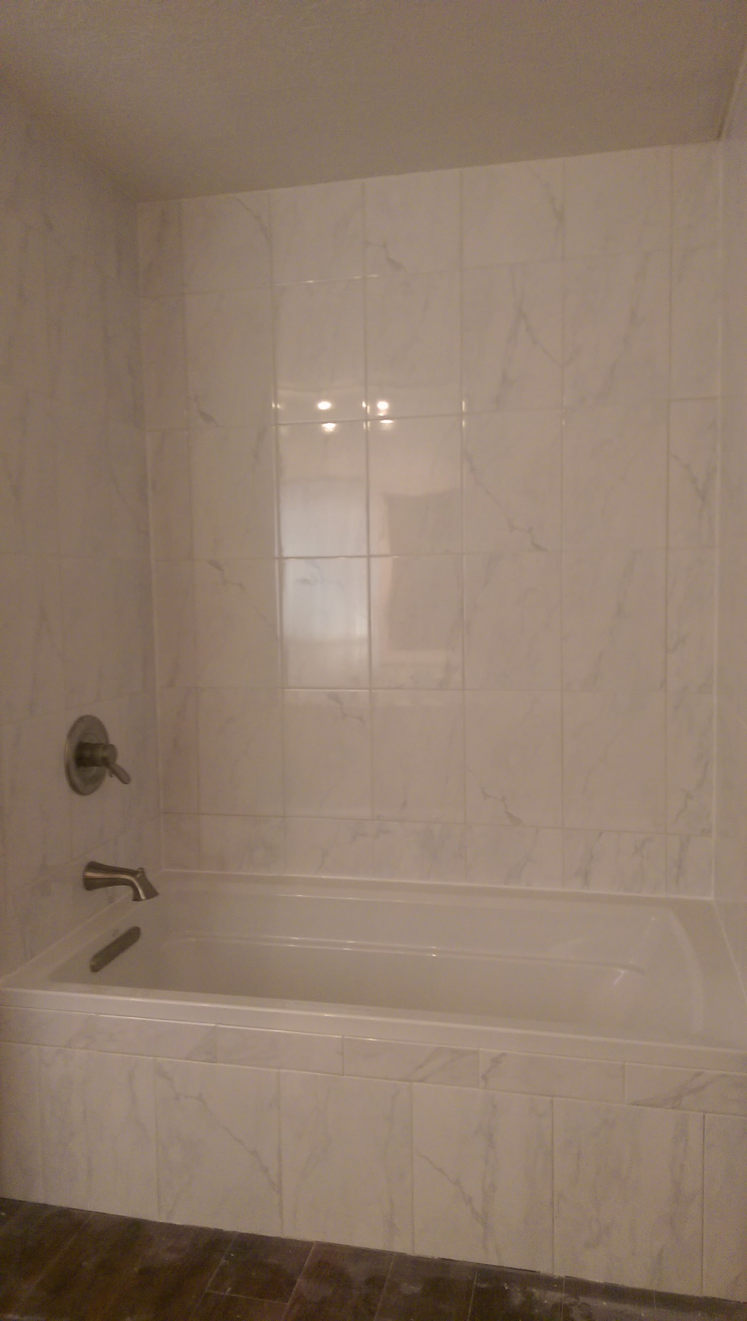 new tub, old floor; a work in progress