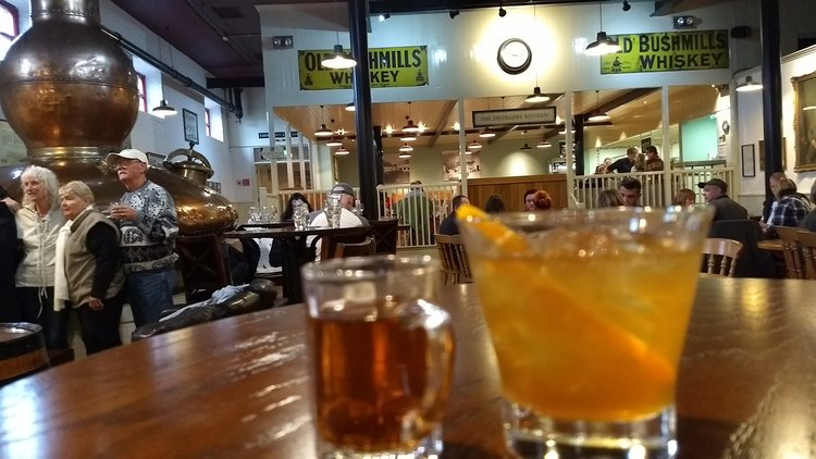 Bushmill's Distillery Tour, with a thimbleful of whiskey at the end